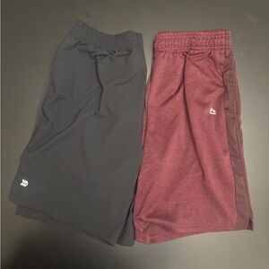 Men’s 2pairs: Black and Maroon Athletic Shorts Medium